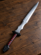 Black & Red Fantasy Longsword with Sheath – Medieval Sword Replica