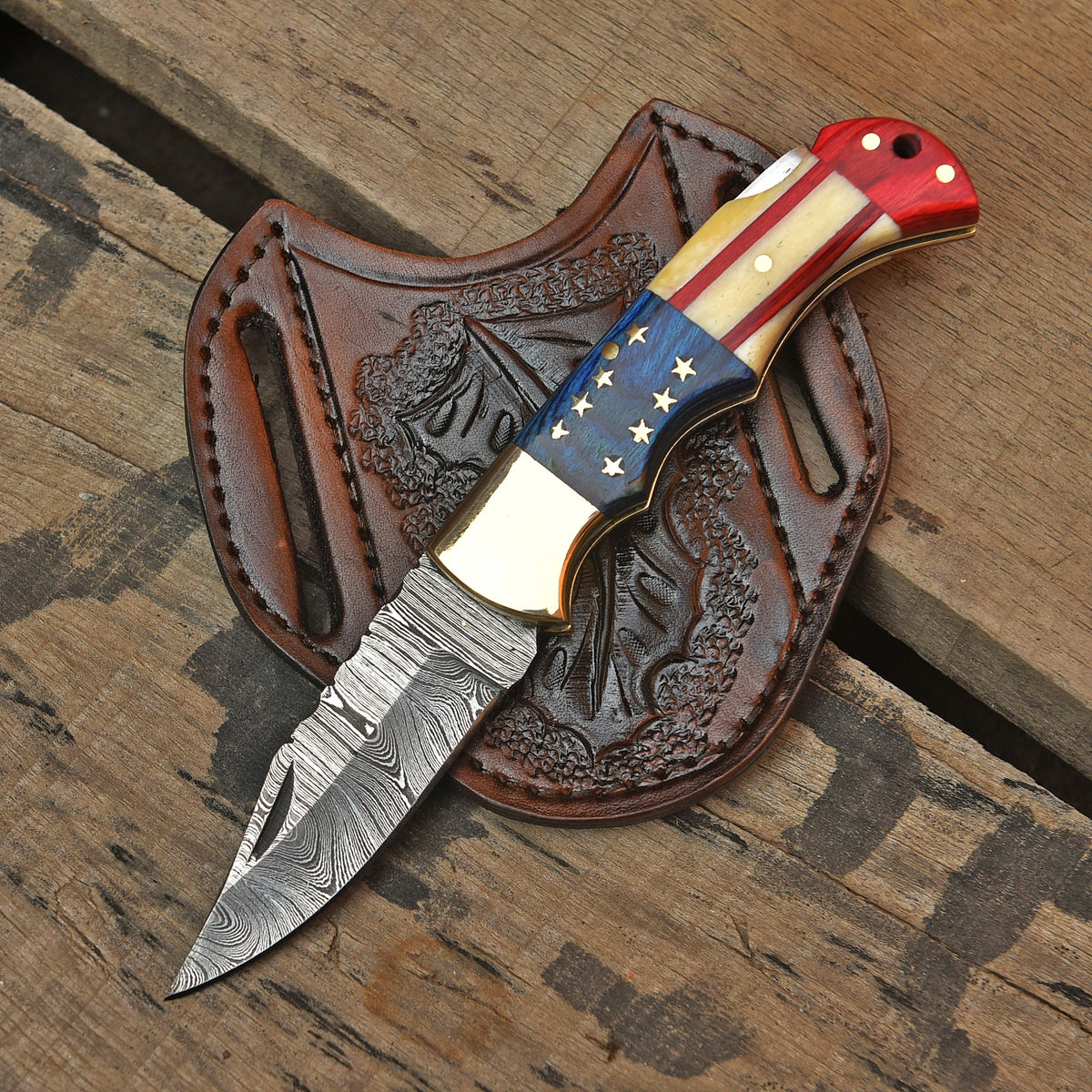 American flag pocket knife, ideal gift for veterans