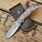 Handmade steel folding pocket knife, EDC everyday carry knife